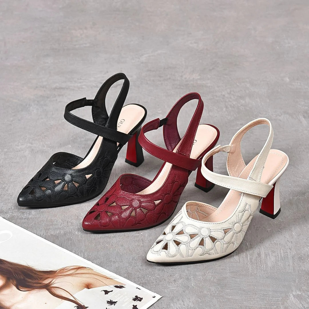 💥【 LICHIDARE DE STOC- 50% reducere】💥🔥【35-41】 Tocuri înalte confortabile de culoare solidă cu vârf ascuțit