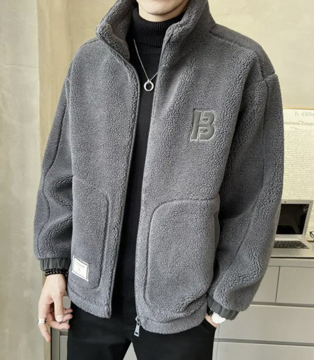⛄【L-6XL】Zimná flísová bunda, bavlnený kabát, zateplený kabát z ovčej vlny, teplý kabát