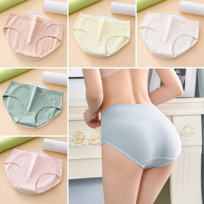 🧁✨【7-dielna sada】Nové letné dámske bavlnené nohavičky s vysokým pásom, pohodlné a priedušné