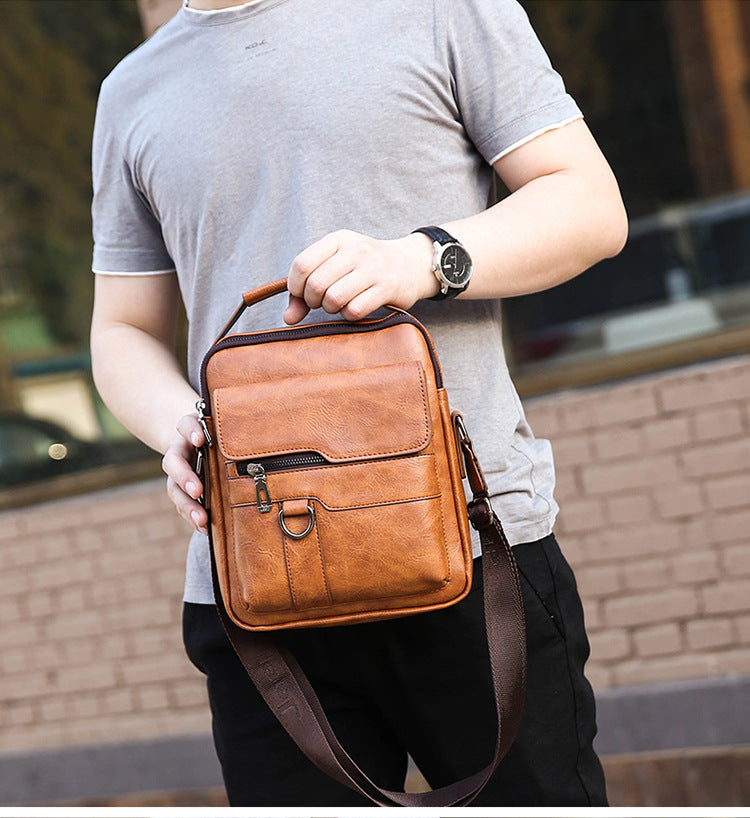🔥Nová akcia 50% zľava 👜 Moderná a ležérna pánska kožená taška s veľkou kapacitou