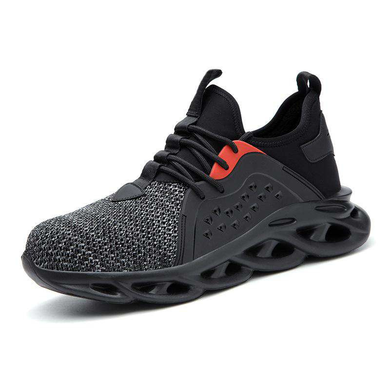 👨🔧【50% de descuento 🔥】🔨 Zapatos de seguridad para hombre, transpirables, resistentes a golpes y perforaciones, con punta de acero