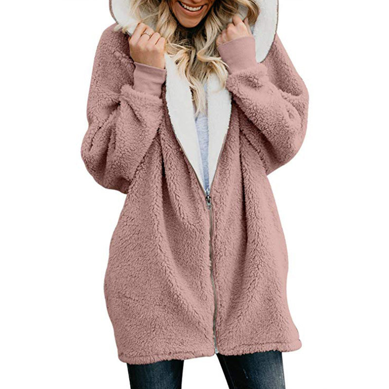 🐏🔥 Descuento -39% 🔥【S-5XL】Chaqueta sherpa para mujer con capucha y cremallera