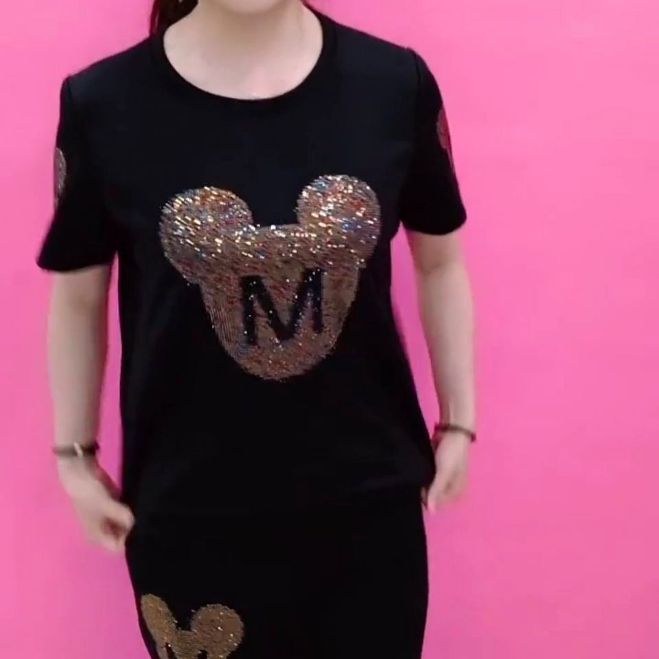 Vânzare pe timp limitat 💥 Lichidare de stoc 💥 Set de damă cu top și pantaloni cu mânecă scurtă