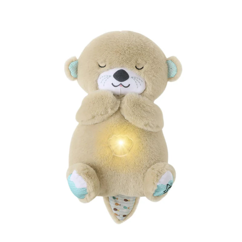 👶💤【Compra 1 y recibe 1 gratis 🔥】Juguete de peluche respiratorio para bebés – nutria interactiva calmante con sonido y movimiento