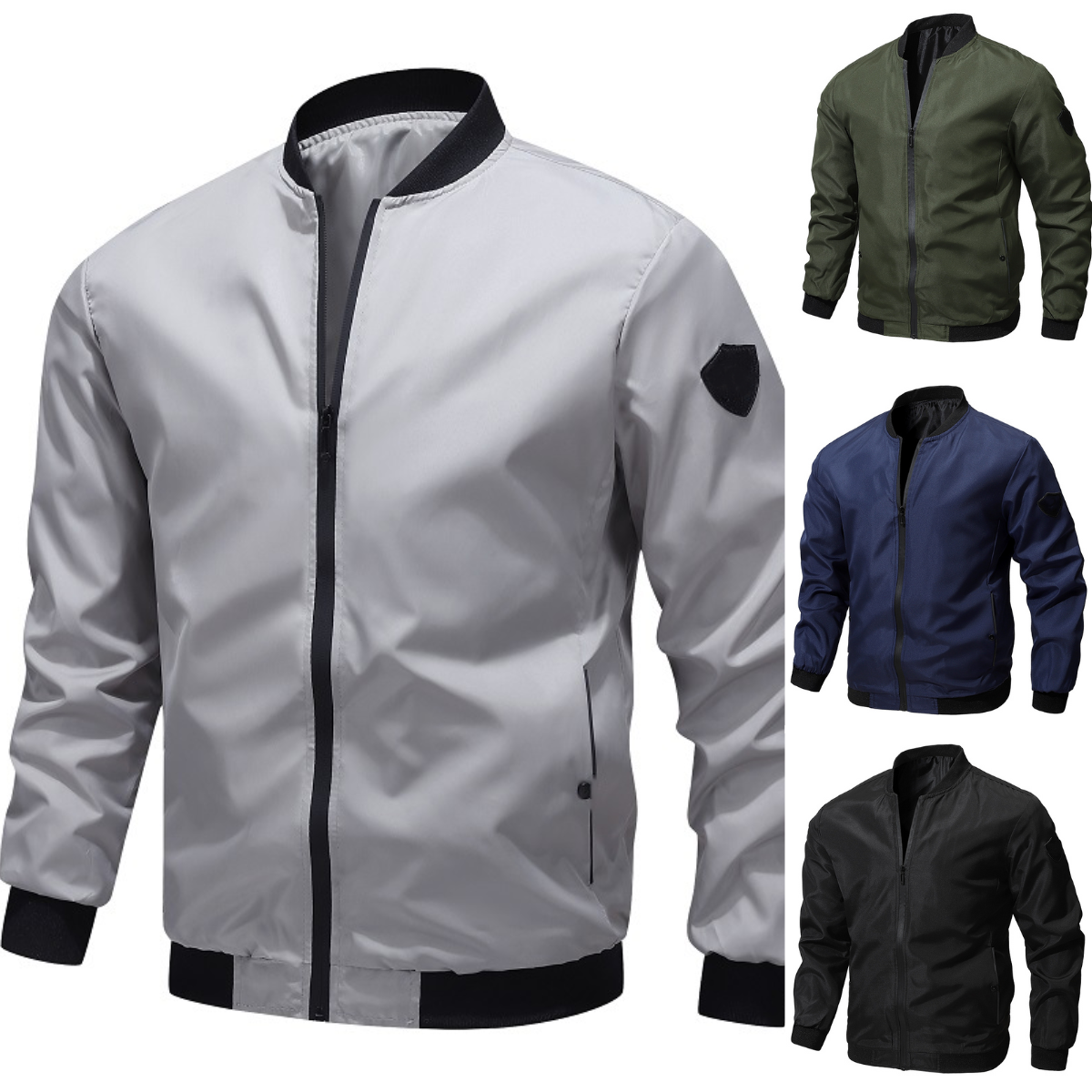 🚀🧥【Zľava 50% 🔥】【S–6XL】Pánska ležérna pilotná bunda v jednofarebnom prevedení, dostupná aj vo veľkých veľkostiach