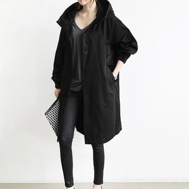 🌾【S-5XL】Nueva gabardina casual de mujer con mangas largas y capucha
