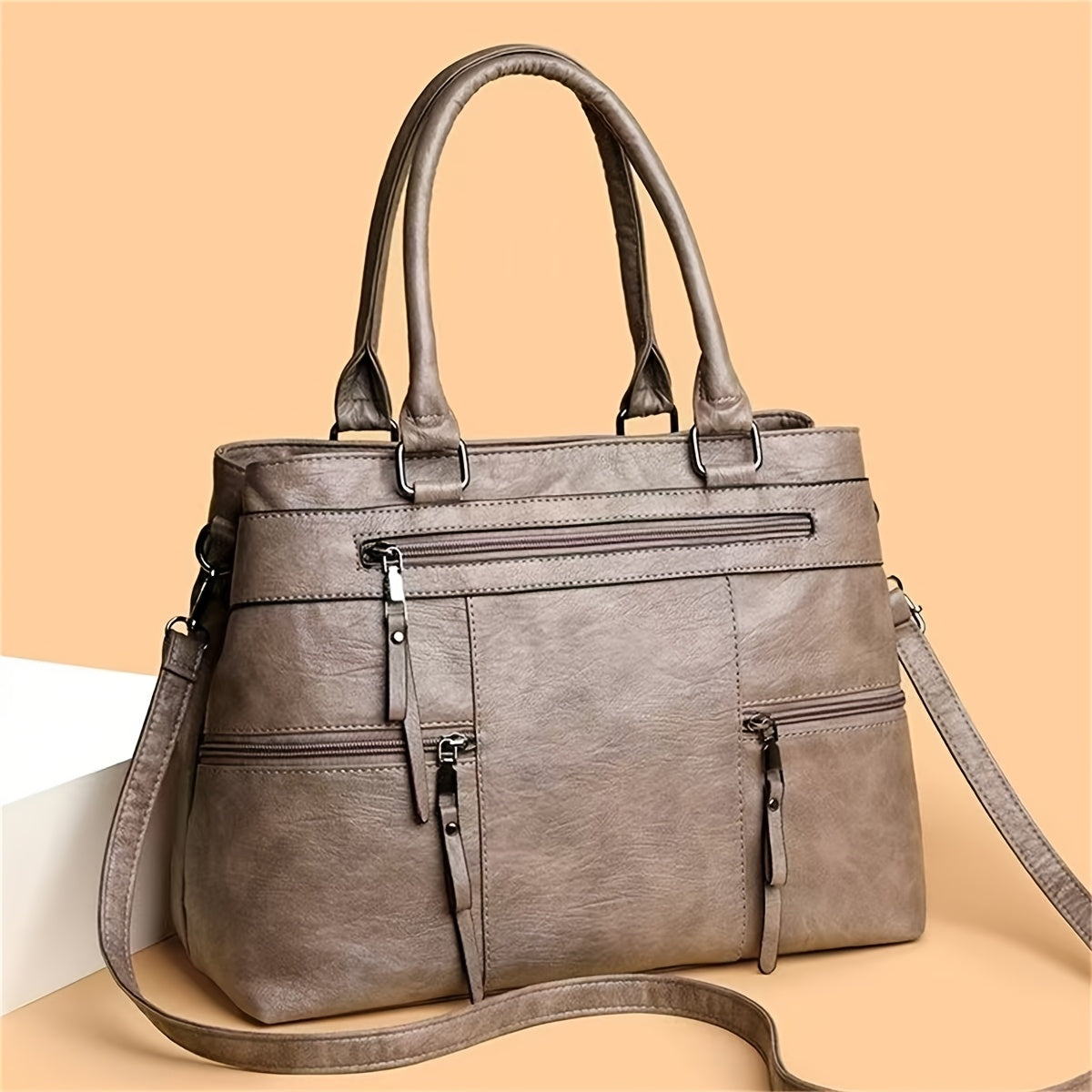 👜【50% de descuento 🔥】Bolso retro grande, sencillo y moderno, de mano, hombro o cruzado