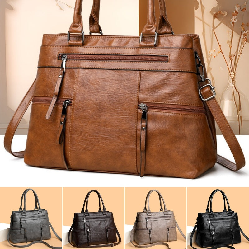 👜【50% de descuento 🔥】Bolso retro grande, sencillo y moderno, de mano, hombro o cruzado