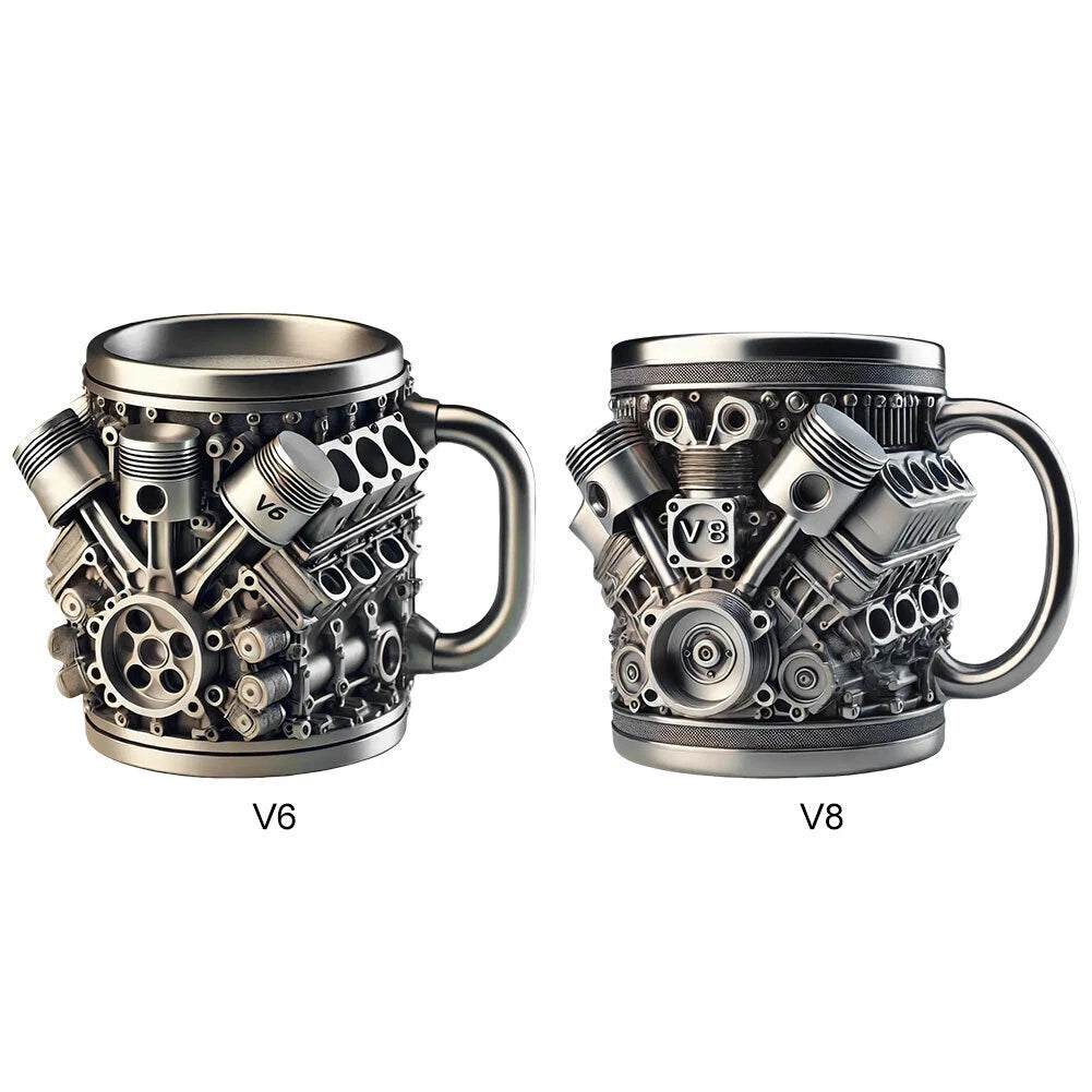 đâă50% de descuentođ„ăKreatĂv V6/V8 motoros rozsdamentes acĂ©l kĂĄvĂ©s bögre