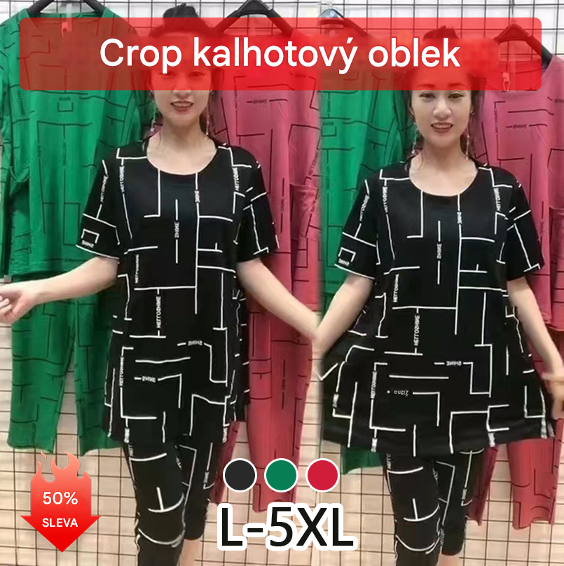 【Top + kalhoty】🔥Kupte 1 a získejte 1 zdarma🔥Nový styl dámského kostýmu s krátkým rukávem pro ženy středního a staršího věku z roku 2025