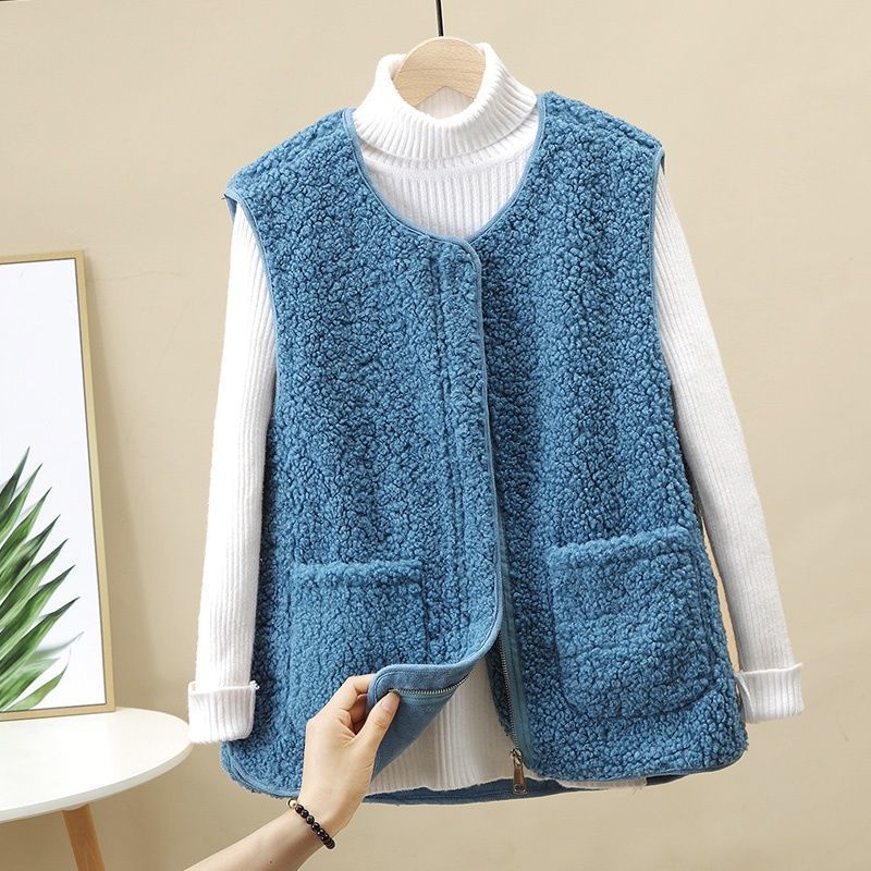 š„Descuento -45%š„ćS-4XLćChaleco de mujer de lana de cordero para otoƱo e invierno