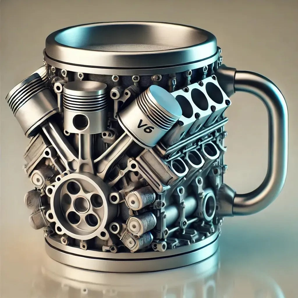 đâă50% de descuentođ„ăKreatĂv V6/V8 motoros rozsdamentes acĂ©l kĂĄvĂ©s bögre