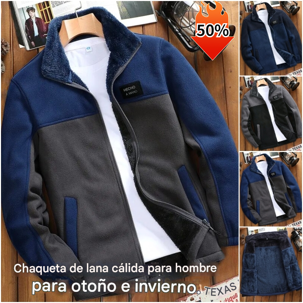 š„Descuento de temporada -45%š„ćM-4XLćChaqueta casual de forro polar grueso para hombre, otoƱo e invierno