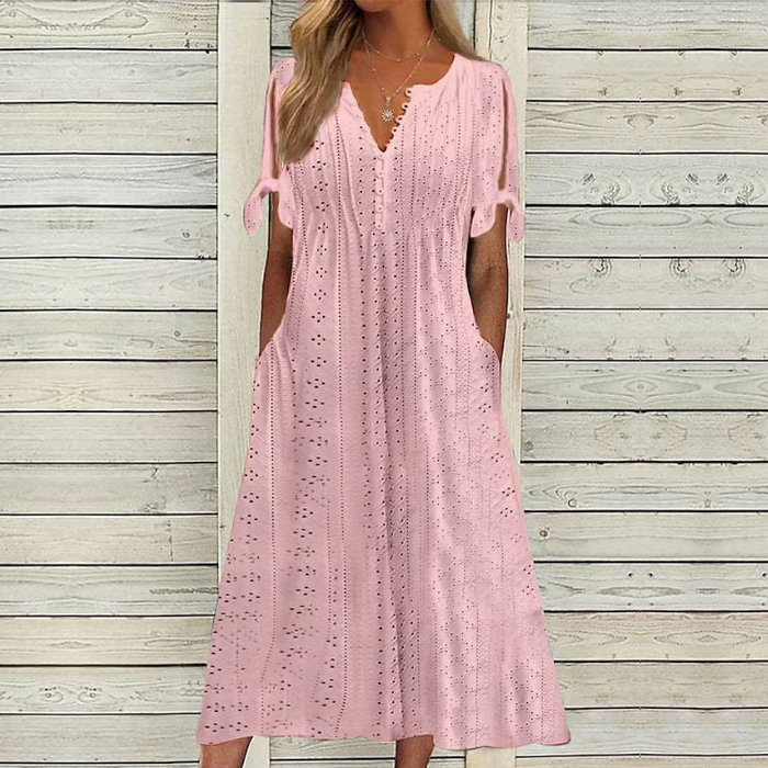 šćšMĆ”s vendidoćVestido sencillo de mujer plus size en color liso, suelto y casual.