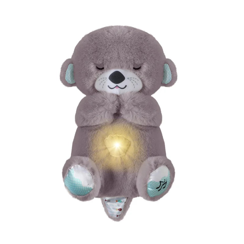 👶💤【Compra 1 y recibe 1 gratis 🔥】Juguete de peluche respiratorio para bebés – nutria interactiva calmante con sonido y movimiento
