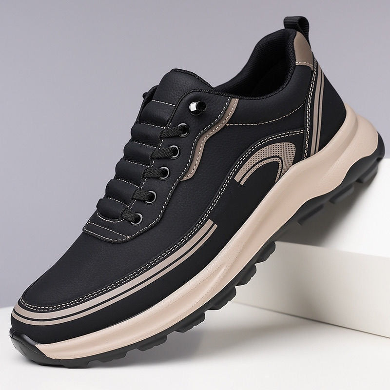👟👞【„Akciová cena, dnes zľava 50 %“】【39-45】 Pánska vodotesná a prachotesná kožená športová obuv, 👍mäkká podrážka, pohodlná na nosenie, módna a ležérna