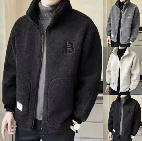 ⛄【L-6XL】Zimná flísová bunda, bavlnený kabát, zateplený kabát z ovčej vlny, teplý kabát