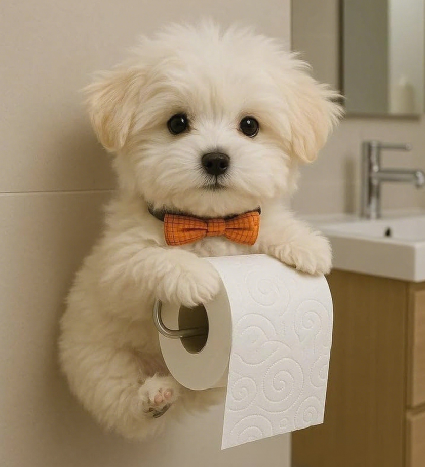 🐕【Compra 1 y llévate 1 gratis】Soporte para papel higiénico con diseño de perrito lindo