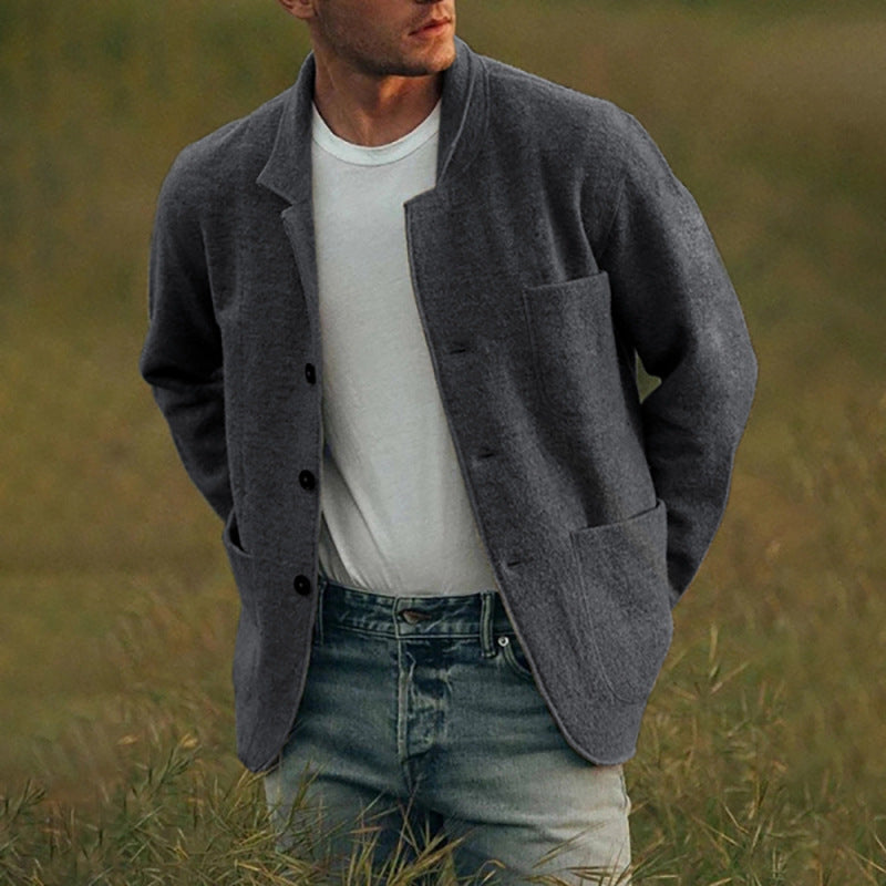 🐏🔥Descuento de invierno -43%🔥 Abrigo casual de hombre de lana pura