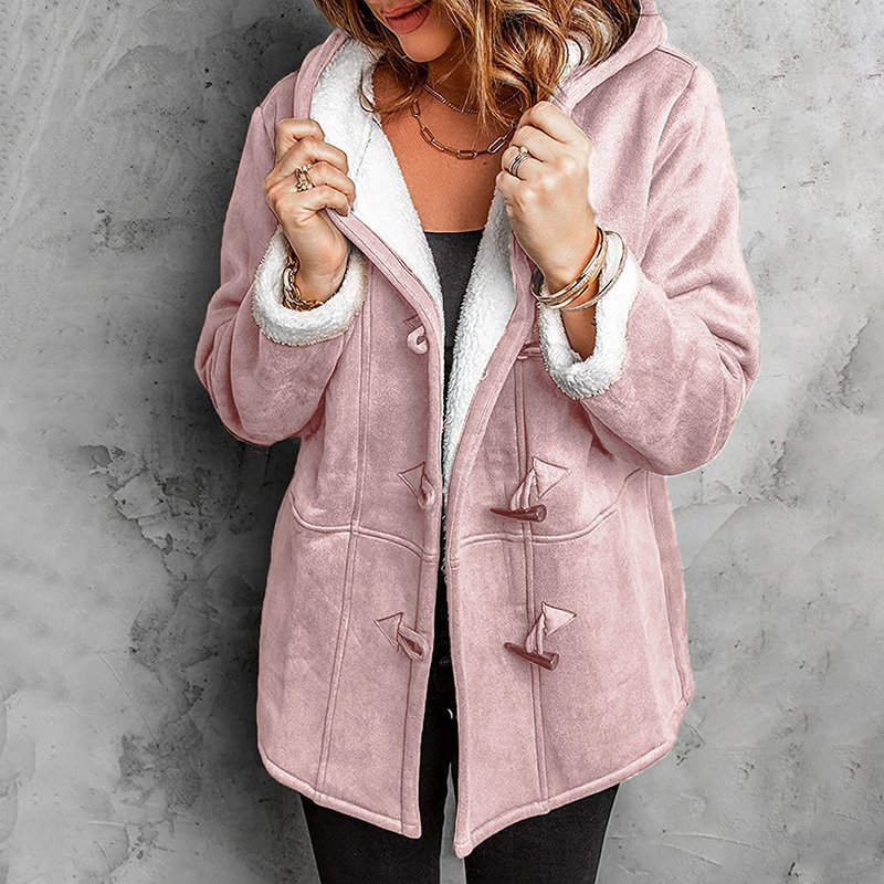🐏 Descuento de temporada -46% 🔥【S-5XL】Abrigo de invierno para mujer con forro polar y cuello de pelo