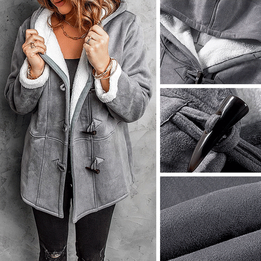 🐏 Sezonski popust -46% 🔥【S-5XL】Ženski zimski kaput s flis podstavom i krznenim ovratnikom