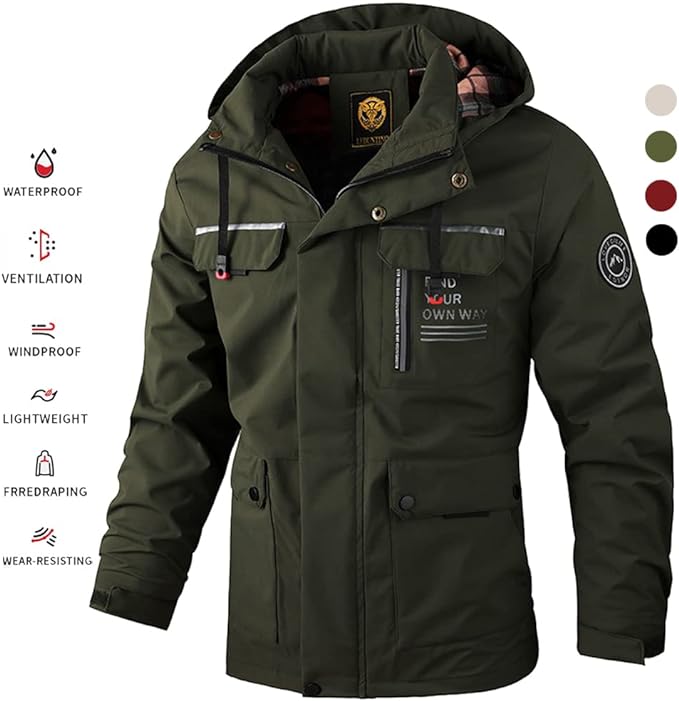 š„š„ćVenta calienteććM-6XLćNueva chaqueta cĆ”lida de hombre para otoƱo e invierno, resistente al viento y al aguaćRecomendadoć