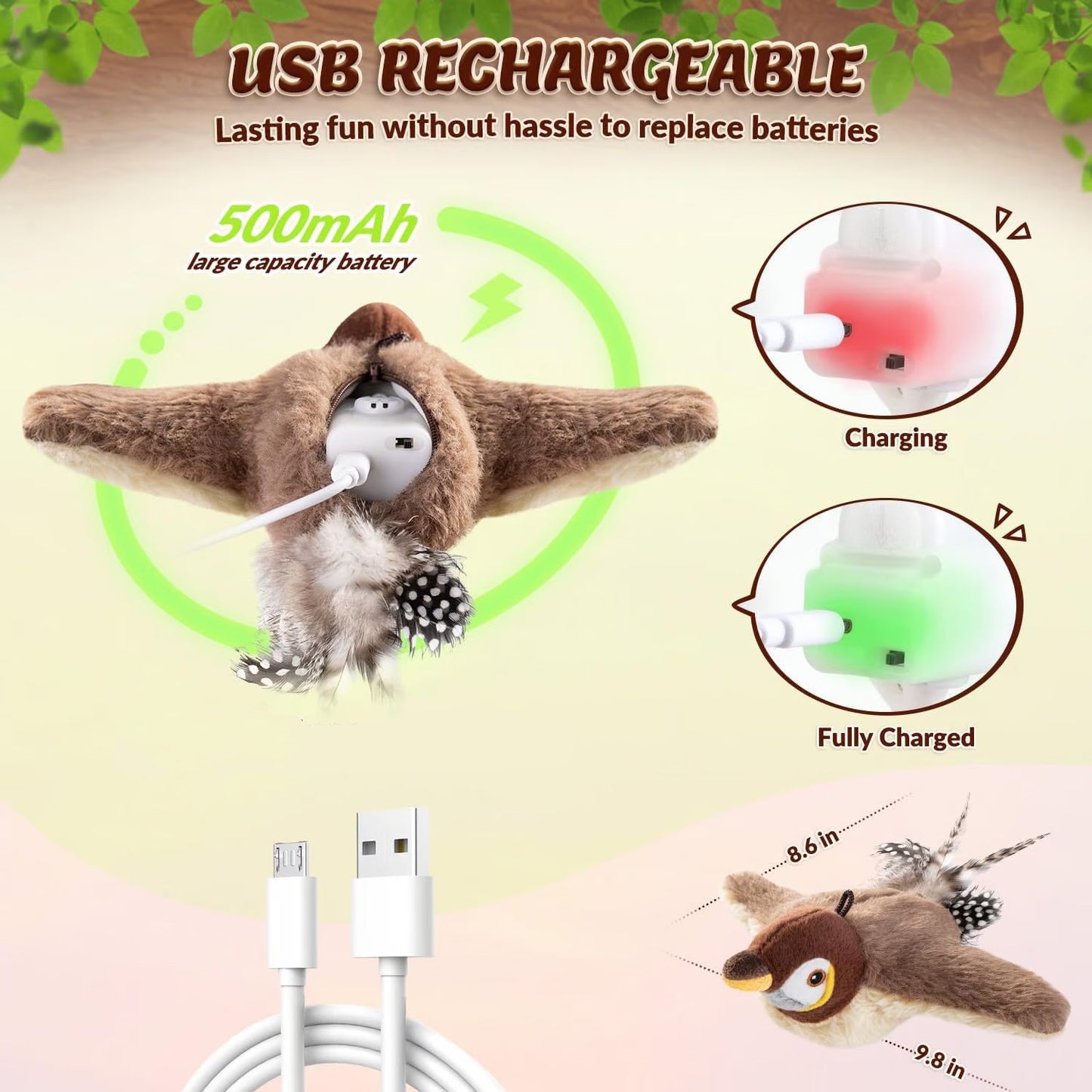 🔥【Cumpărați 1 Primiți 1 gratuit 】🔥🐾Jucărie adevărată pentru pisici de vânătoare de păsări