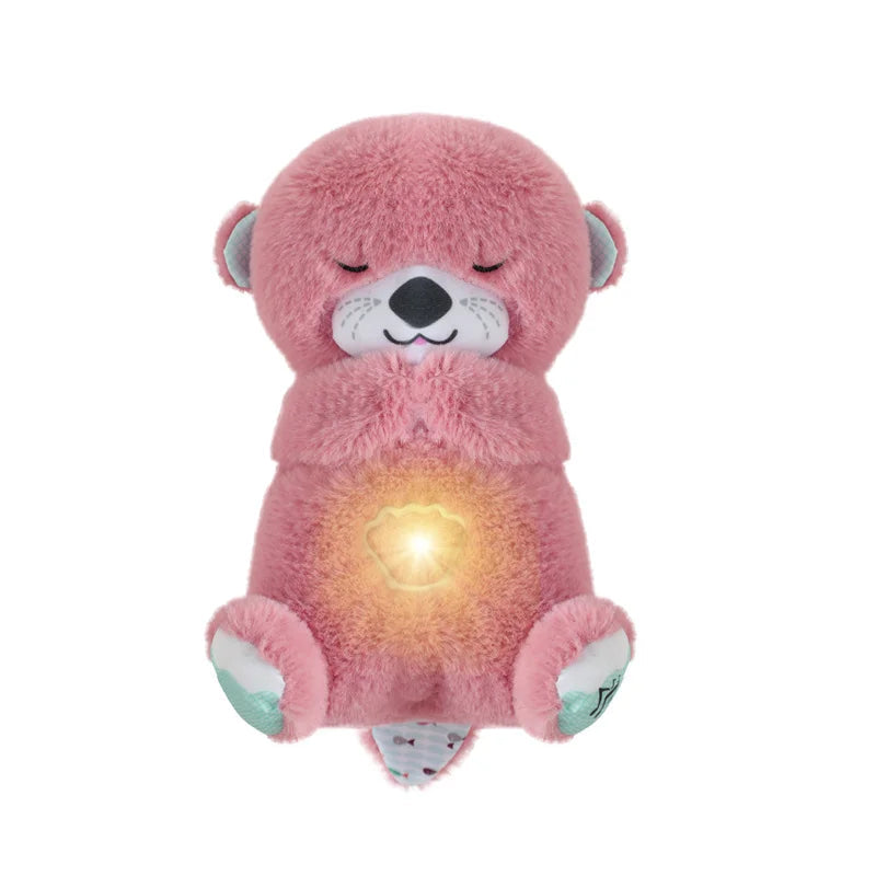👶💤【Compra 1 y recibe 1 gratis 🔥】Juguete de peluche respiratorio para bebés – nutria interactiva calmante con sonido y movimiento