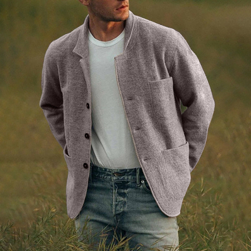 🐏🔥Descuento de invierno -43%🔥 Abrigo casual de hombre de lana pura