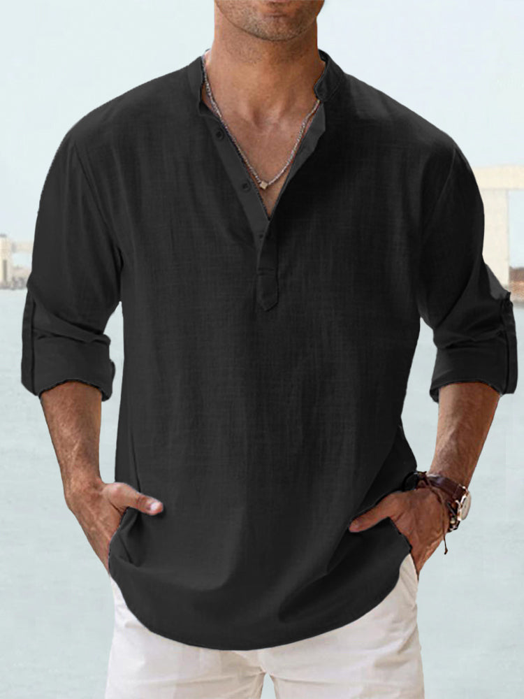 👔🎽【50% de descuento 🔥】【S–5XL】Camisas holgadas y transpirables de algodón y lino para hombre, tallas grandes, disponibles en 12 colores