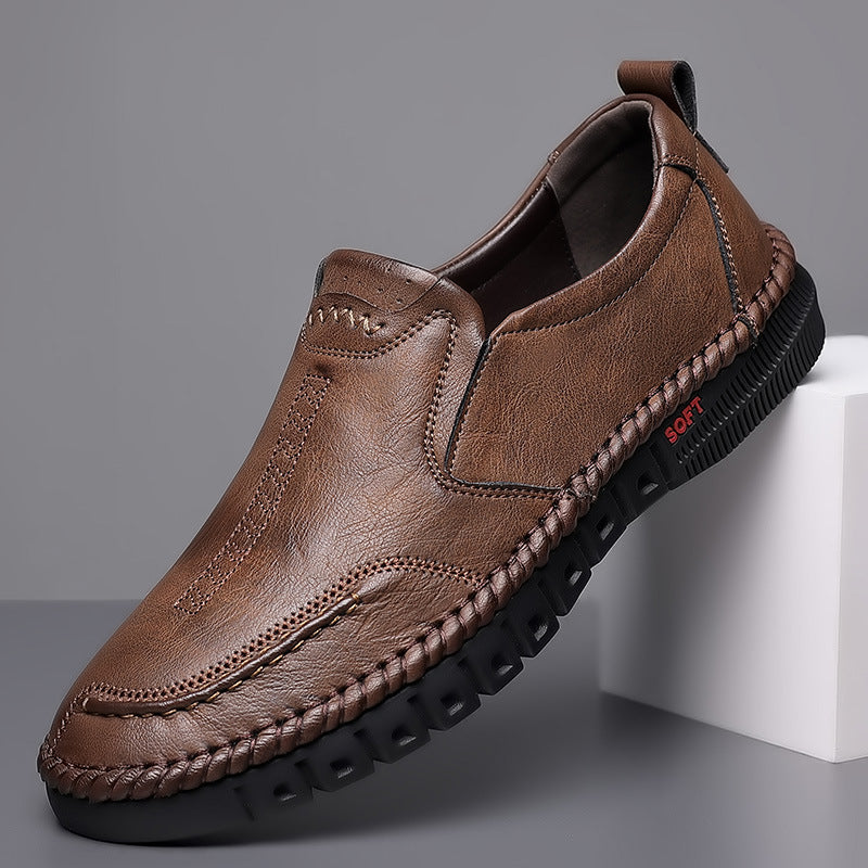 🏆 49% de descuento 👞【39-44】Zapatillas de cuero para hombre 2025, suaves, antideslizantes y transpirables