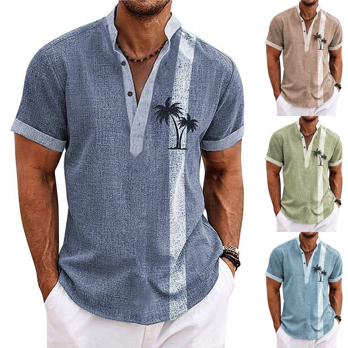 💥【50% zľava】💥🧢🌴【S-6XL】Pánska ležérna košeľa 2025 ☀️ Z bavlny, ideálna na dovolenku a leto 🌞