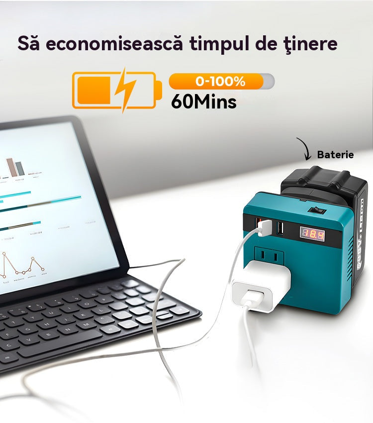 ⚡Invertor multifuncțional portabil