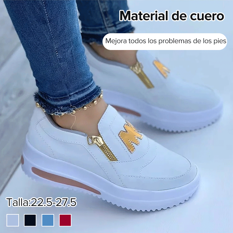 🔥【50% Reducere】🔥【35-43】 Încălțăminte casual de damă cu talpă groasă și fermoar 2025