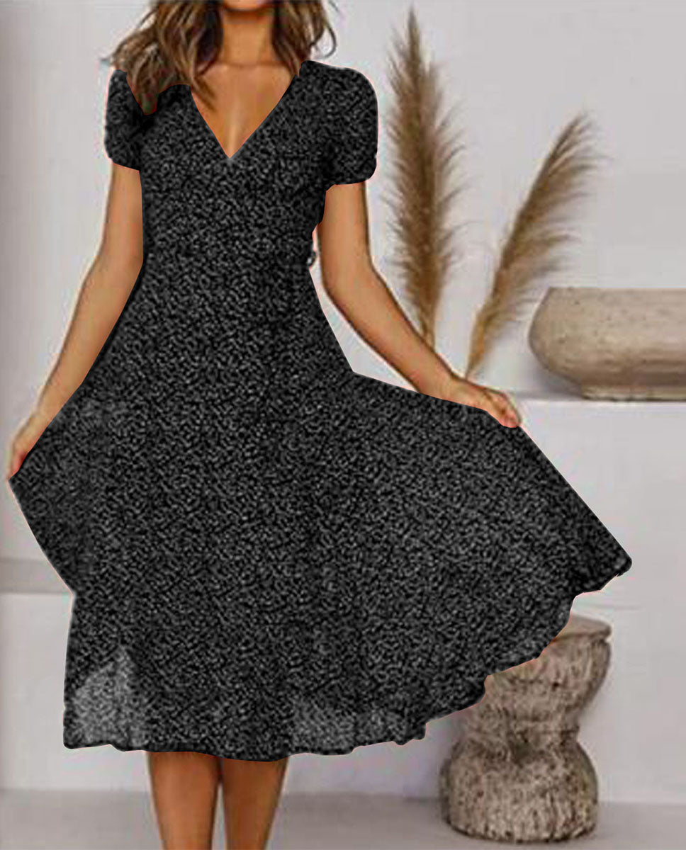 πγ50% de descuento π₯γπ Vestido 2025 plus size con escote en V y estampado floral/lunares