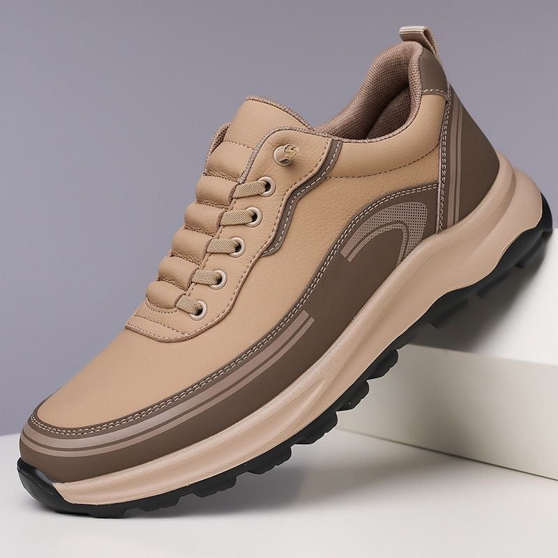 👟👞【„Akciová cena, dnes zľava 50 %“】【39-45】 Pánska vodotesná a prachotesná kožená športová obuv, 👍mäkká podrážka, pohodlná na nosenie, módna a ležérna