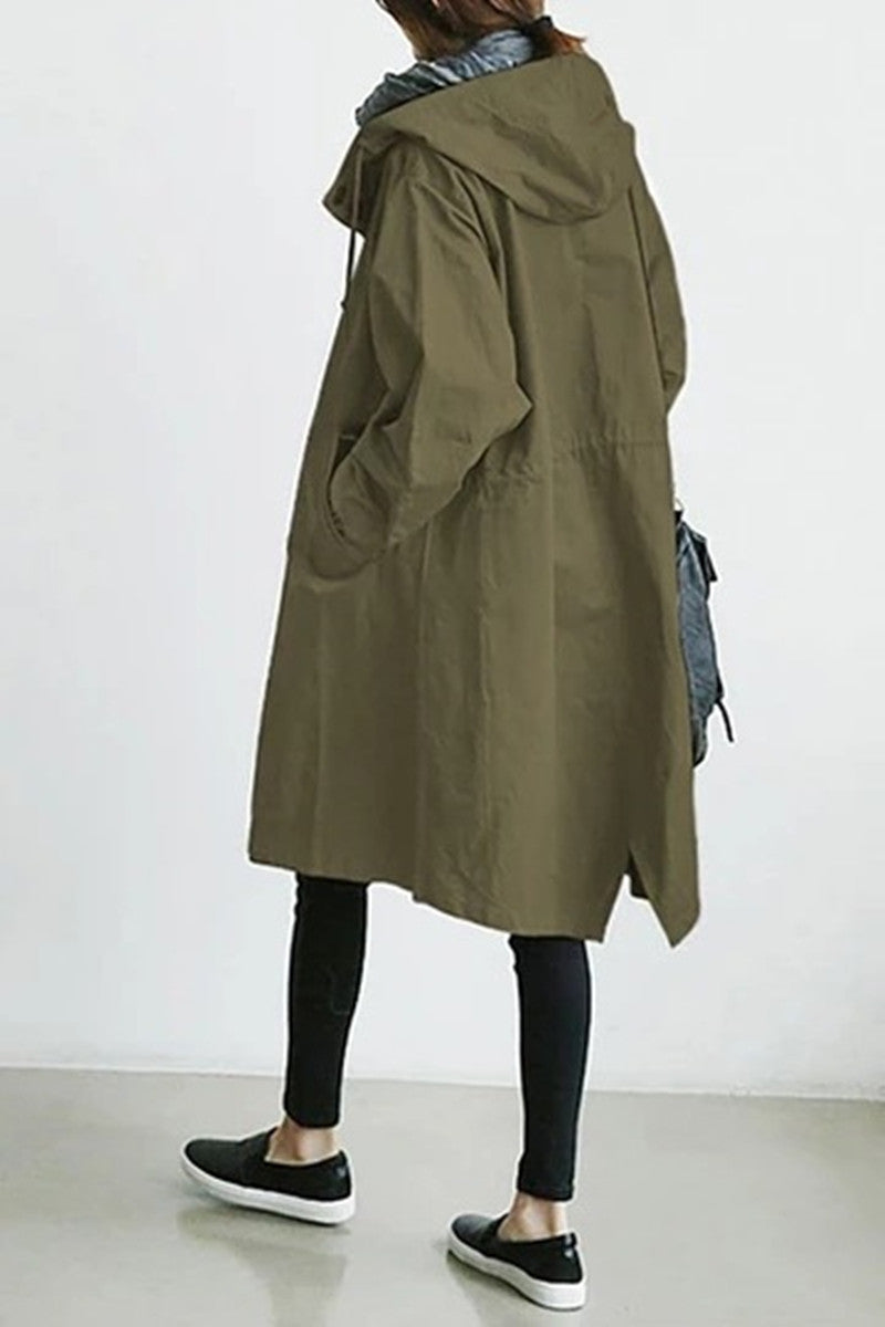 🌾【S-5XL】Nueva gabardina casual de mujer con mangas largas y capucha