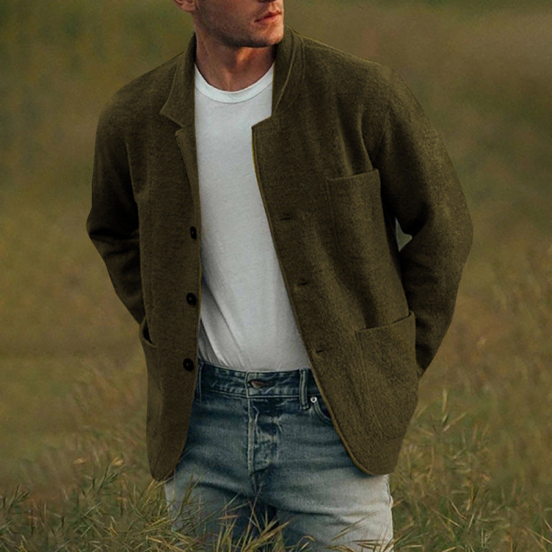 🐏🔥Descuento de invierno -43%🔥 Abrigo casual de hombre de lana pura