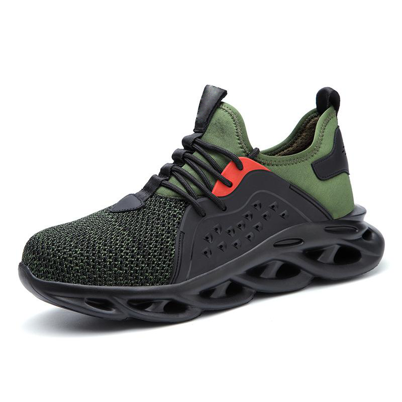 👨🔧【50% de descuento 🔥】🔨 Zapatos de seguridad para hombre, transpirables, resistentes a golpes y perforaciones, con punta de acero