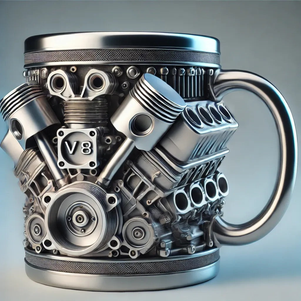 đâă50% de descuentođ„ăKreatĂv V6/V8 motoros rozsdamentes acĂ©l kĂĄvĂ©s bögre