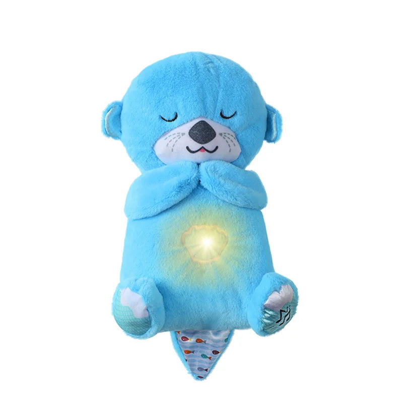 👶💤【Compra 1 y recibe 1 gratis 🔥】Juguete de peluche respiratorio para bebés – nutria interactiva calmante con sonido y movimiento