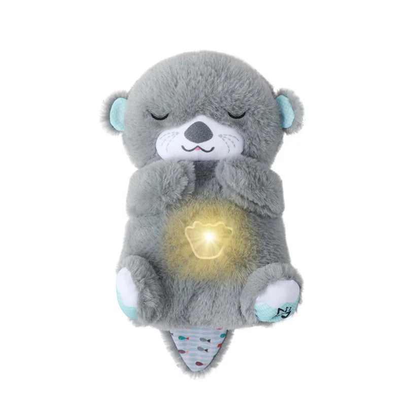 👶💤【Compra 1 y recibe 1 gratis 🔥】Juguete de peluche respiratorio para bebés – nutria interactiva calmante con sonido y movimiento