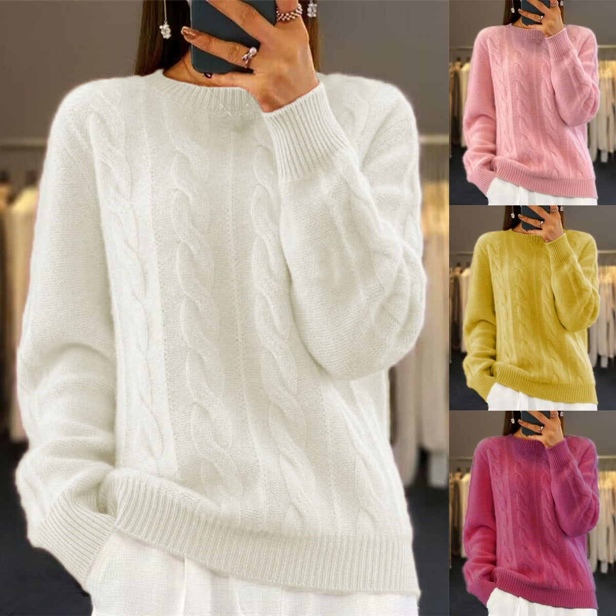 🔥✨【Nuevo estilo de otoño】【S-2XL】2025 Suéter de lana de color sólido, suave y cómodo, de alta calidad