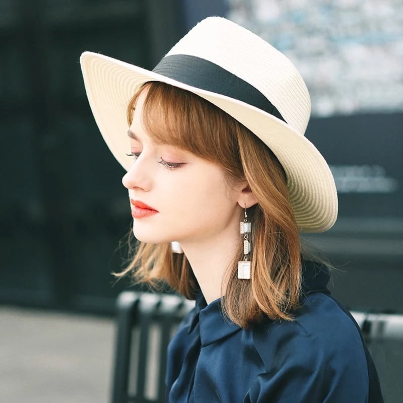 🌿【56-58cm】Pălărie din palmier 🇪🇨 țesută manual｜Ușoară & respirabilă ☀️👒｜Ideală pentru vară 🏖️