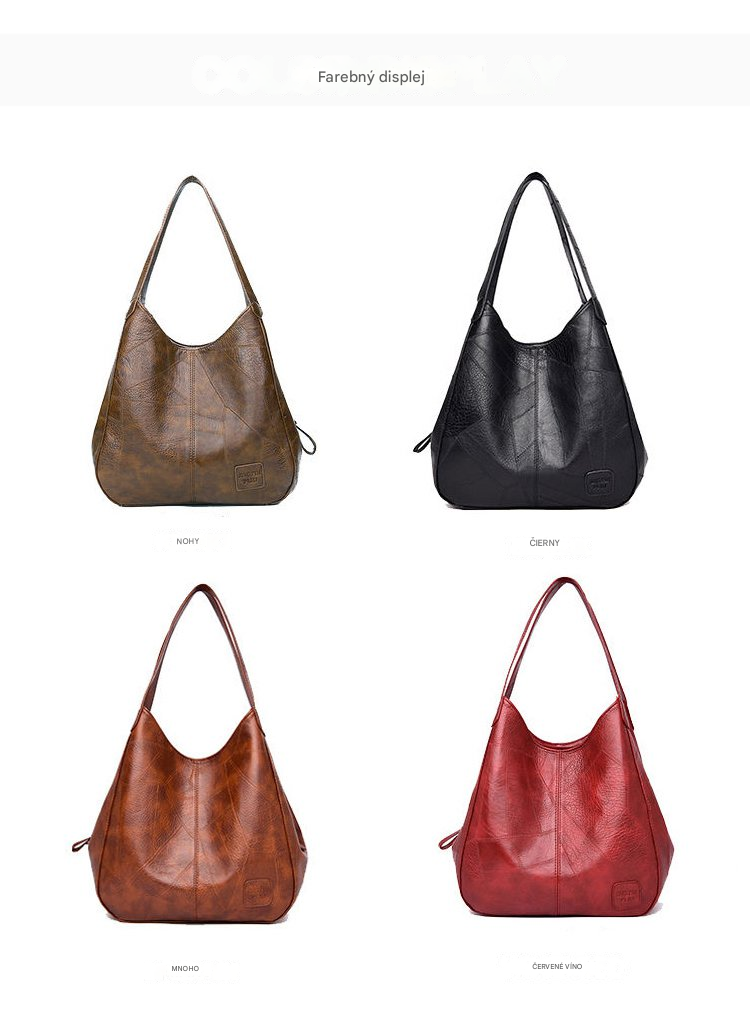💖👜💖 【50% zľava🔥】2025 nová veľkokapacitná dámska mäkká kožená taška cez rameno