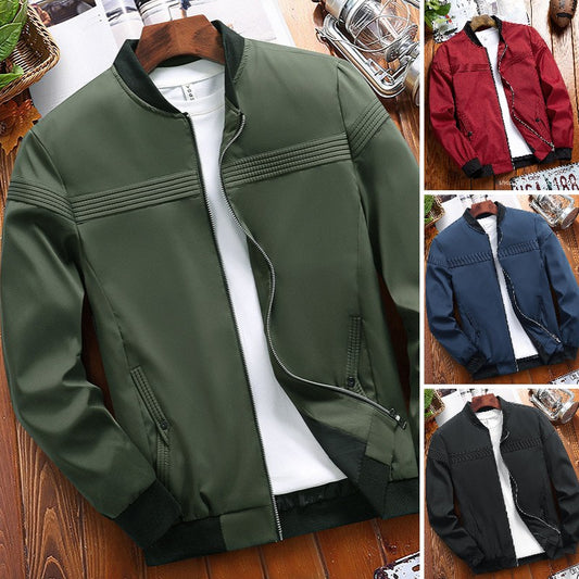 🏏【Oferta de temporada -46%🔥🔥】Chaqueta casual para hombre con cuello tipo béisbol, en tallas grandes