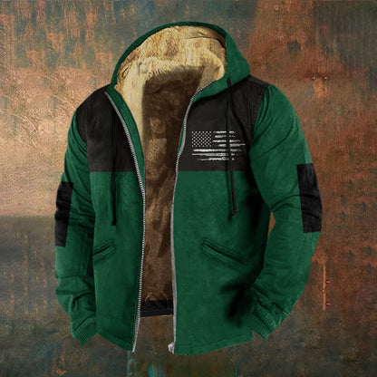 🧥Descuento -39% 🔥🔥【S-5XL】Nová pánská módní retro mikina s kapucí a zipem s 3D digitálním tiskem -4139866