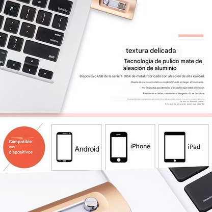 ⚡Memoria USB 4 en 1 para iPhone/iPad/Android/PC