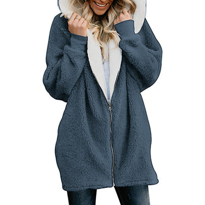 🐏🔥 Descuento -39% 🔥【S-5XL】Chaqueta sherpa para mujer con capucha y cremallera