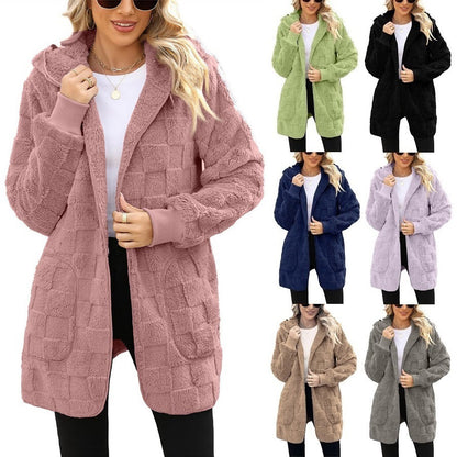 ☃️🔥39% de descuento🔥【S-5XL】Novedad para la temporada de invierno: Chaqueta informal de mujer con forro polar a cuadros